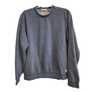 Marine Layer Garment Dyed Crewneck Sweater Blue Size Large